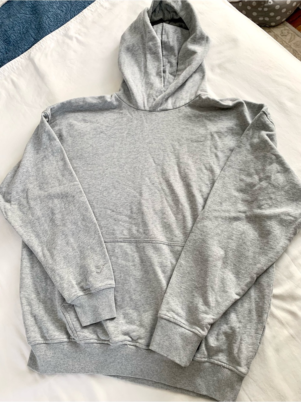 Gymshark Men's Gray Hoodie Sweatshirt - Medium